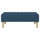 bænk med pude Blå 113 x 57 x 39 cm Stof
