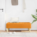 bænk med pude Mørk Gul 113 x 57 x 39 cm Stof