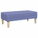 bænk med pude Jeans blå 113 x 57 x 39 cm Stof