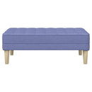 bænk med pude Jeans blå 113 x 57 x 39 cm Stof