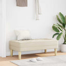 bænk med pude Linned 113 x 57 x 39 cm Stof