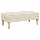 bænk med pude Linned 113 x 57 x 39 cm Stof