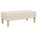 bænk med pude Linned 113 x 57 x 39 cm Stof