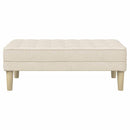 bænk med pude Linned 113 x 57 x 39 cm Stof