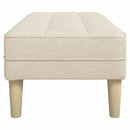 bænk med pude Linned 113 x 57 x 39 cm Stof