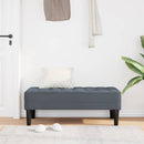 bænk med pude Mørkegrå 113 x 57 x 39 cm Fløjl