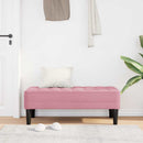 bænk med pude Lyserød 113 x 57 x 39 cm Fløjl