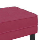 bænk med pude Vinrød 113 x 57 x 39 cm Fløjl