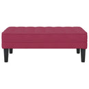 bænk med pude Vinrød 113 x 57 x 39 cm Fløjl