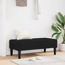bænk med pude Sort 113 x 57 x 39 cm Fløjl