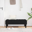 bænk med pude Sort 113 x 57 x 39 cm Fløjl