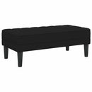 bænk med pude Sort 113 x 57 x 39 cm Fløjl