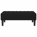 bænk med pude Sort 113 x 57 x 39 cm Fløjl