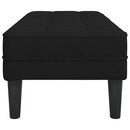 bænk med pude Sort 113 x 57 x 39 cm Fløjl