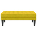 bænk med pude Gul 113 x 57 x 39 cm Fløjl