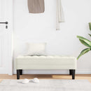 bænk med pude Creme 113 x 57 x 39 cm Fløjl