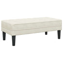 bænk med pude Creme 113 x 57 x 39 cm Fløjl