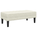 bænk med pude Creme 113 x 57 x 39 cm Fløjl
