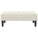 bænk med pude Creme 113 x 57 x 39 cm Fløjl