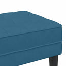 bænk med pude Blå 113 x 57 x 39 cm Fløjl