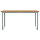Havemøbel Bord Grå 160 x 80 x 75 cm Massivt Akacietræ