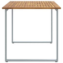 Havemøbel Bord Grå 160 x 80 x 75 cm Massivt Akacietræ