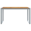 Havemøbel Bord Grå 140 x 80 x 75 cm Massivt Akacietræ