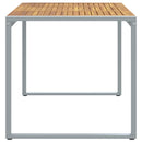Havemøbel Bord Grå 160 x 80 x 75 cm Massivt Akacietræ