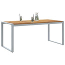 Havemøbel Bord Grå 180 x 90 x 75 cm Massivt Akacietræ
