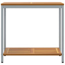 Udendørs Bord med opbevaring Naturlig og grå 80 x 35 x 75 cm