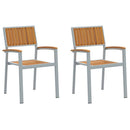 Staplestol 2 pcs Brun 56 x 57 x 87 cm Massivt Akacietræ