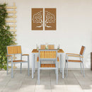 Staplestol 4 pcs Brun 56 x 57 x 87 cm Massivt Akacietræ