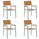 Staplestol 4 pcs Brun 56 x 57 x 87 cm Massivt Akacietræ