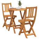 Bistrosæt 3 pcs Olie Naturlig Massivt Akacietræ