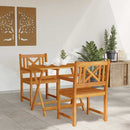 Havestole 2 pcs Naturfarvet Massivt Akacietræ