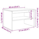 tv-bord 60x40x40 cm konstrueret træ hvid