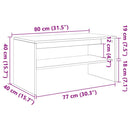 tv-bord 80x40x40 cm konstrueret træ hvid