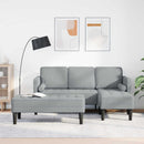 Sofa Sæt 2 stk. Lysegrå Polyester