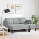 Sofa Sæt 2 stk. Lysegrå Polyester