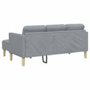 Sofa Sæt 2 stk. Lysegrå Polyester