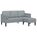 Sofa Sæt med pude 2 pcs Lysegrå Polyester