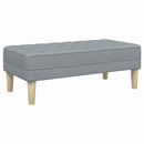 Sofa Sæt 2 stk. Lysegrå Polyester