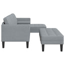 Sofa Sæt med pude 2 pcs Lysegrå Polyester