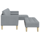Sofa Sæt med pude 2 pcs Lysegrå Polyester