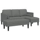 Sofa Sæt med pude 2 pcs Mørkegrå Polyester