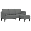 Sofa Sæt med pude 2 pcs Mørkegrå Polyester