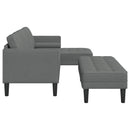 Sofa Sæt med pude 2 pcs Mørkegrå Polyester