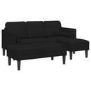 Sofa Sæt med pude 2 pcs Sort Polyester