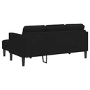 Sofa Sæt med pude 2 pcs Sort Polyester