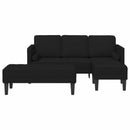 Sofa Sæt med pude 2 pcs Sort Polyester
